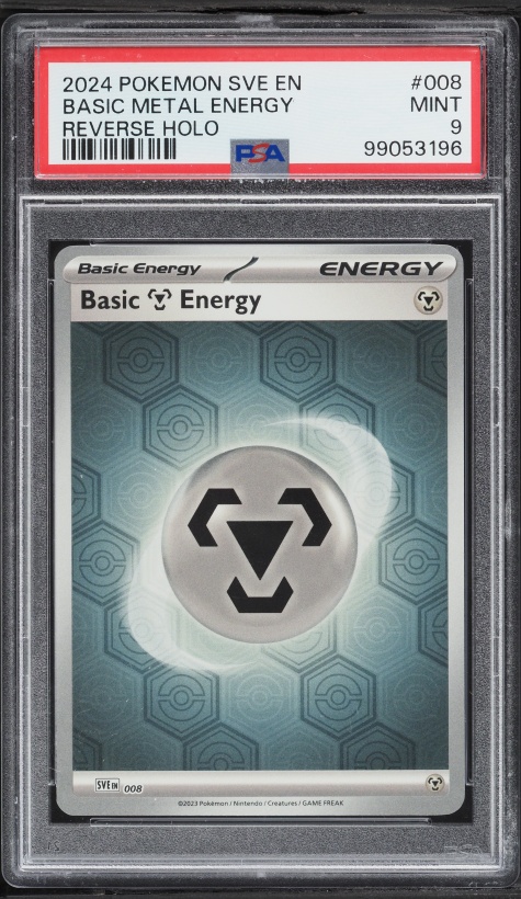 2024 Pokemon Scarlet & Violet Reverse Holo Basic Metal Energy #8 PSA 9 MINT