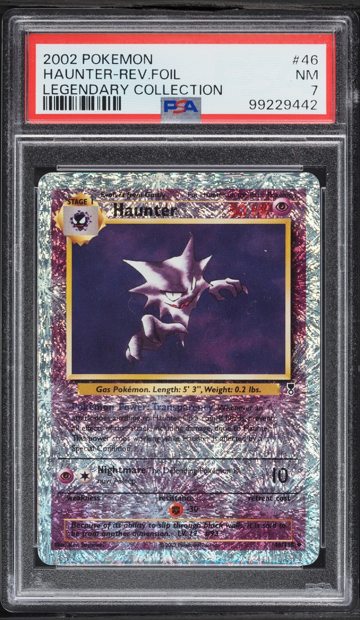 2002 Pokemon Legendary Collection Reverse Holo Haunter #46 PSA 7 NRMT
