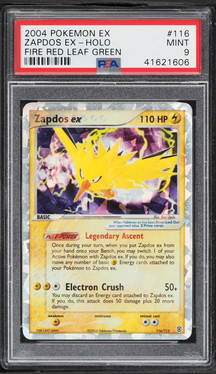 2004 Pokemon EX Fire Red & Leaf Green Holo Zapdos EX #116 PSA 9 MINT