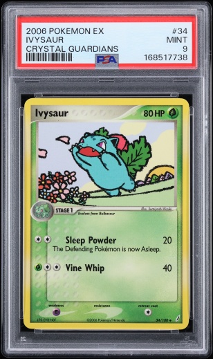 2006 Pokemon EX Crystal Guardians Ivysaur #34 PSA 9 MINT