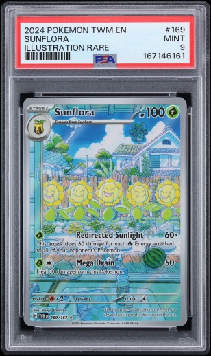 2024 Pokemon Scarlet & Violet Twilight Masquerade IR Sunflora #169 PSA 9 MINT