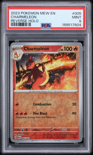 2023 Pokemon Scarlet & Violet 151 Reverse Holo Charmeleon #5 PSA 9 MINT