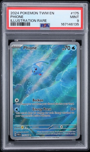 2024 Pokemon Scarlet & Violet Twilight Masquerade IR Phione #175 PSA 9 MINT