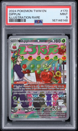 2024 Pokemon Scarlet & Violet Twilight Masquerade IR Dipplin #170 PSA 9 MINT