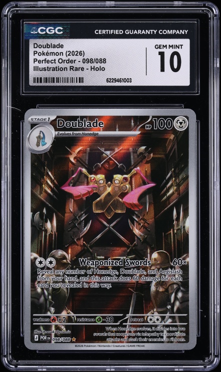 2026 Pokemon Mega Evolution Perfect Order IR Doublade #98 CGC 10 GEM MINT