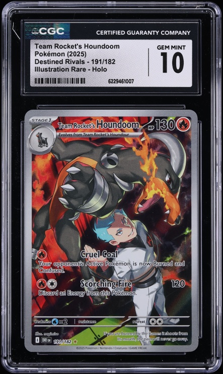 2025 Pokemon Scarlet & Violet Destined Rivals IR Team Rocket's Houndoom #191 CGC 10 GEM MINT