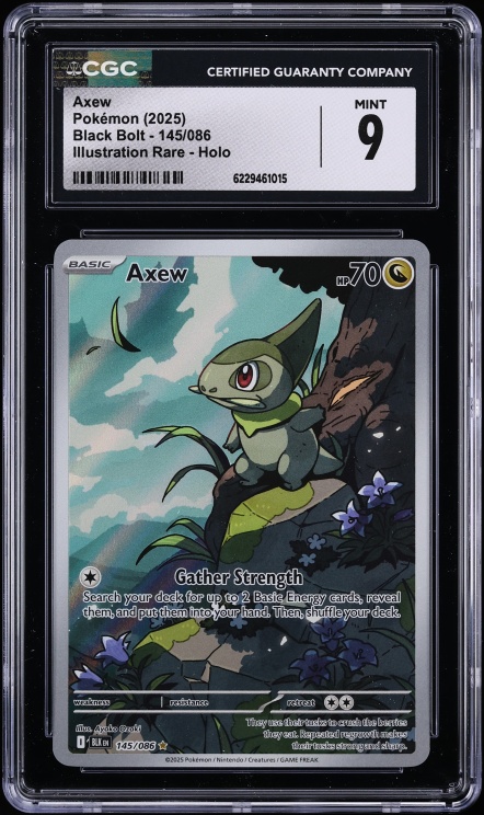 2025 Pokemon Scarlet & Violet Black Bolt IR Axew #145 CGC 9 MINT