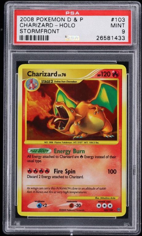 2008 Pokemon Diamond & Pearl Stormfront Holo Charizard #103 PSA 9 MINT