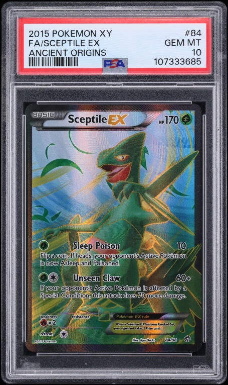 2015 Pokemon XY Ancient Origins Full Art Sceptile EX #84 PSA 10 GEM MINT
