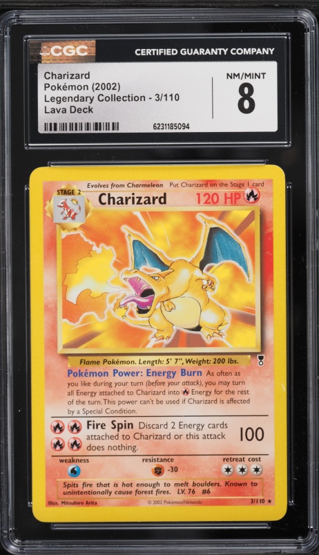 1997 Pokemon Japanese Topsun Blue Back No Number Charizard #6 CGC