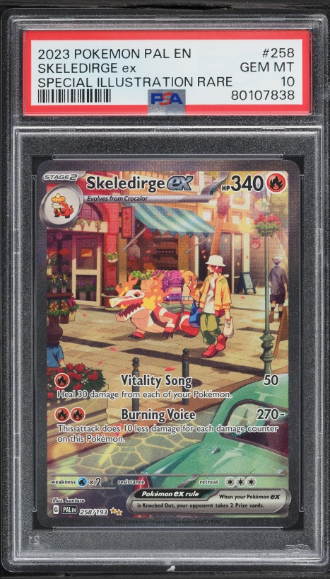 2023 Pokemon Scarlet & Violet Paldea Evolved SIR Skeledirge ex #258 PSA 10 GEM MINT