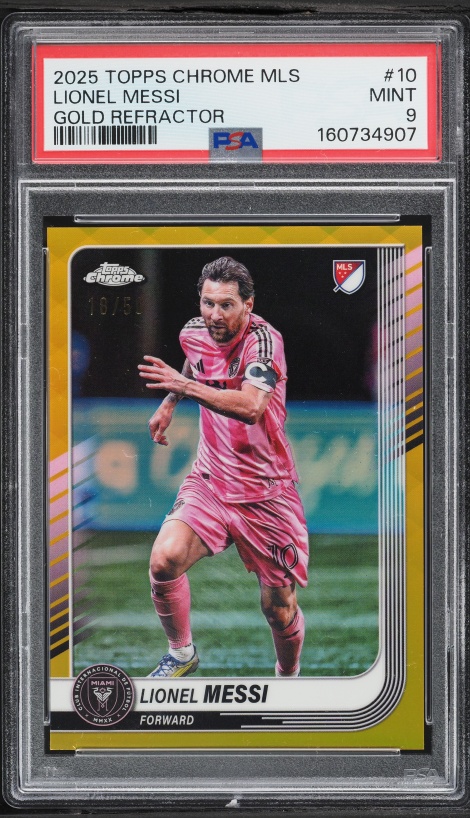 2025 Topps Total Football Eternal Gold Blue Lionel Messi /50 #EG14