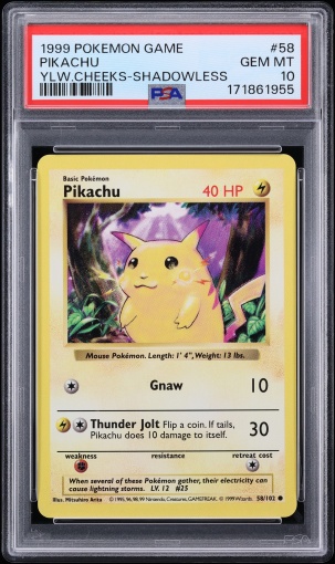 1999 Pokemon Base Set Shadowless 1st Edition Poliwhirl #38 PSA 9