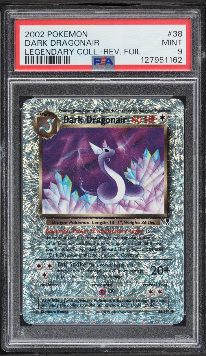 2002 Pokemon Legendary Collection Reverse Holo Dark Dragonair #38 PSA 9 MINT