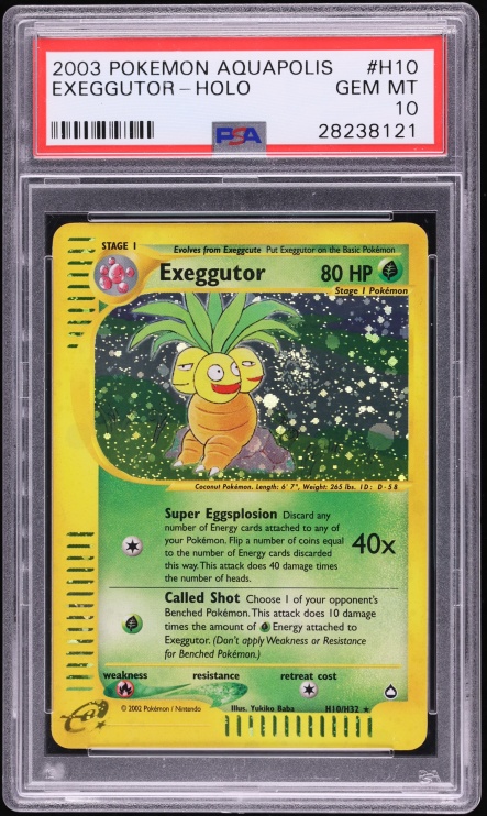 2003 Pokemon Aquapolis Holo Exeggutor #H10 PSA 10 GEM MINT