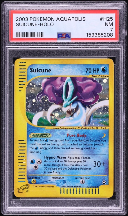 2003 Pokemon Aquapolis Holo Suicune #H25 PSA 7 NRMT