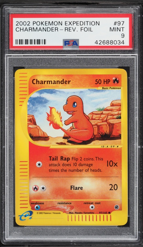 2002 Pokemon Legendary Collection Reverse Holo Charmander #70 PSA