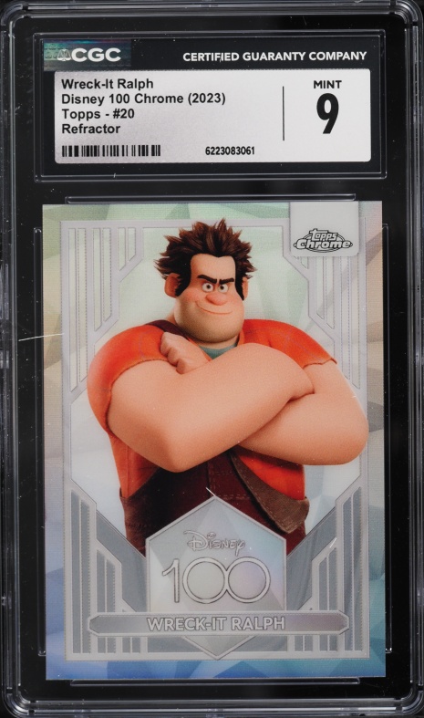 2023 Topps Chrome Disney 100 Red & Black Wave Wreck-It Ralph /28