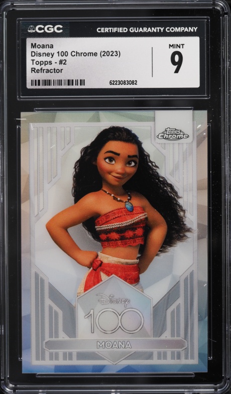 2023 Topps Chrome Disney100 Red Kaleidoscope Moana #2 PSA 9 MINT