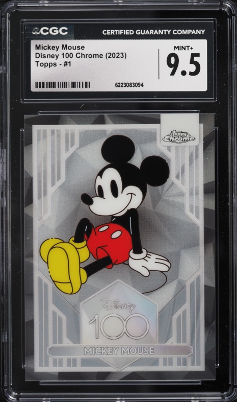 2023 Topps Chrome Disney 100 Blue Wave Mickey Mouse /23 #1 PSA 10