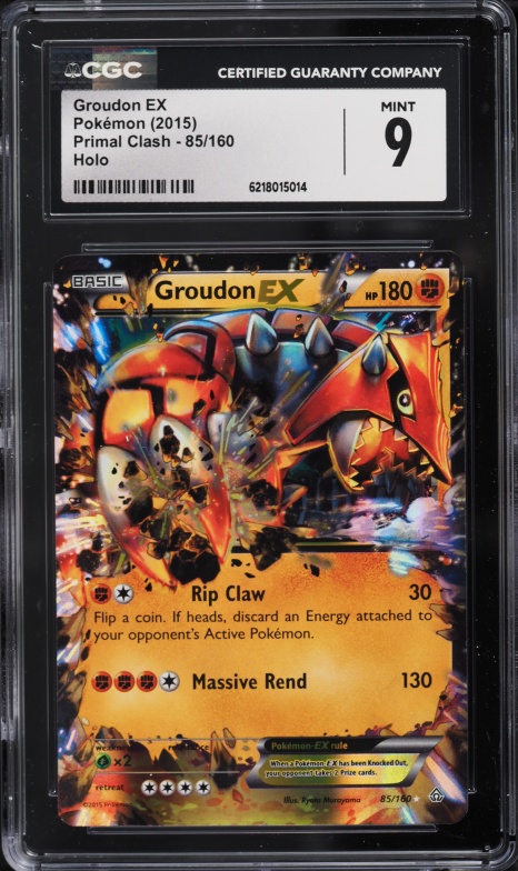 2015 Pokemon XY Primal Clash Holo Groudon EX #85 CGC 9 MINT