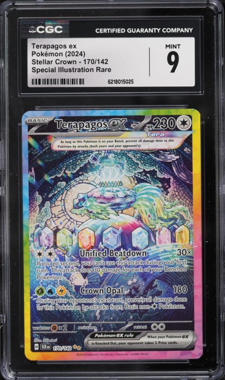 2024 Pokemon Scarlet & Violet Stellar Crown SIR Terapagos ex #170 CGC 9 MINT