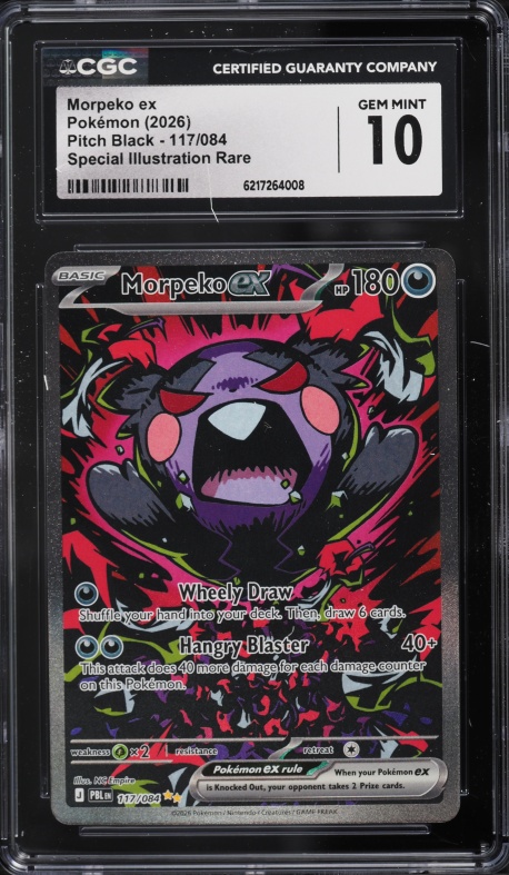 2026 Pokemon Mega Evolution Pitch Black SIR Morpeko Ex #117 CGC 10 GEM MINT