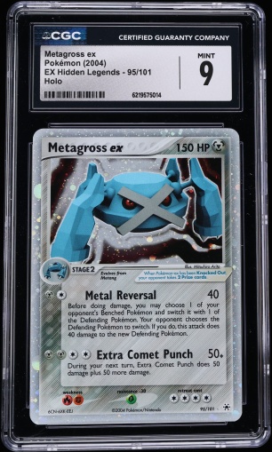 2004 Pokemon EX Hidden Legends Holo Metagross ex #95/101 CGC 9 MINT