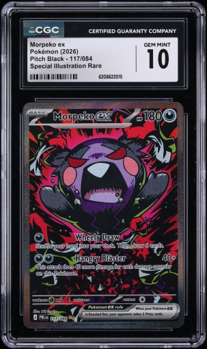 2026 Pokemon Mega Evolution Pitch Black SIR Morpeko Ex #117 CGC 10 GEM MINT