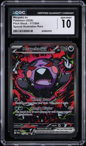 2026 Pokemon Mega Evolution Pitch Black SIR Morpeko Ex #117 CGC 10 GEM MINT