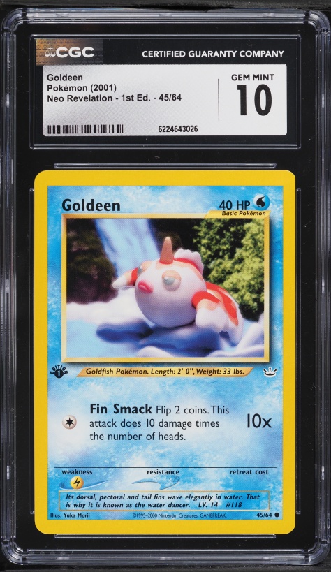 2001 Pokemon Neo Revelation 1st Edition Goldeen #45 CGC 10 GEM MINT