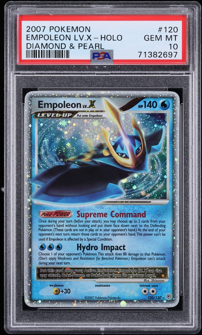 2007 Pokemon Diamond & Pearl Holo Empoleon Lv.X #120 PSA 10 GEM MINT