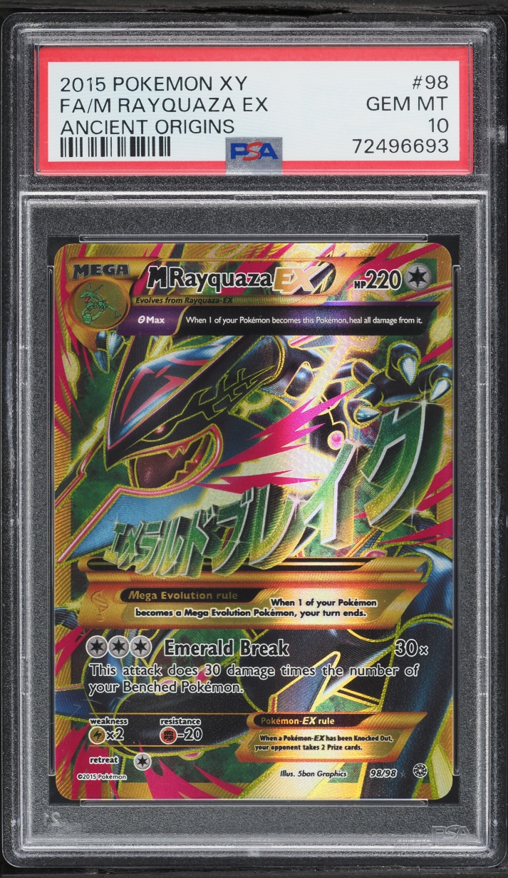 2015 Pokemon XY Ancient Origins Full Art M Rayquaza EX #98 PSA 10 GEM MINT