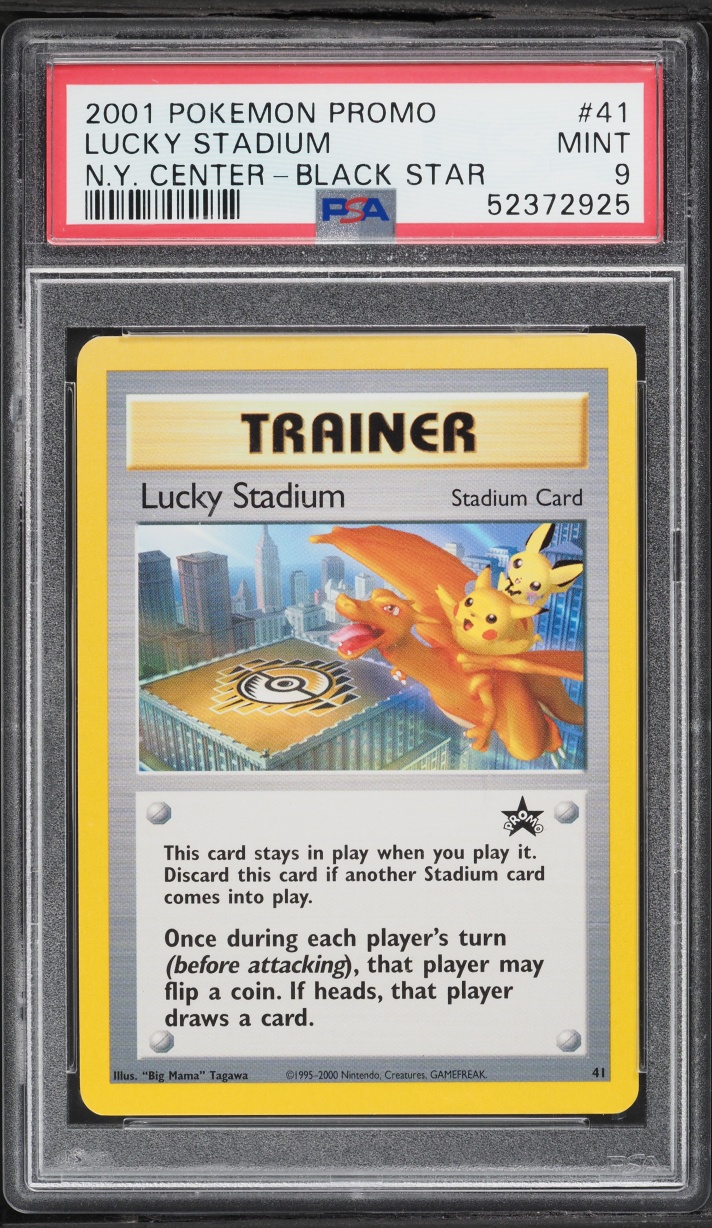 2001 Pokemon Black Star Promo New York Center Lucky Stadium #41 PSA 9 MINT