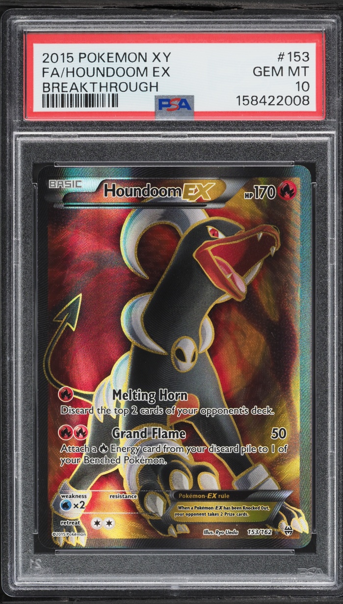 2015 Pokemon XY BREAKthrough Full Art Houndoom EX #153 PSA 10 GEM MINT
