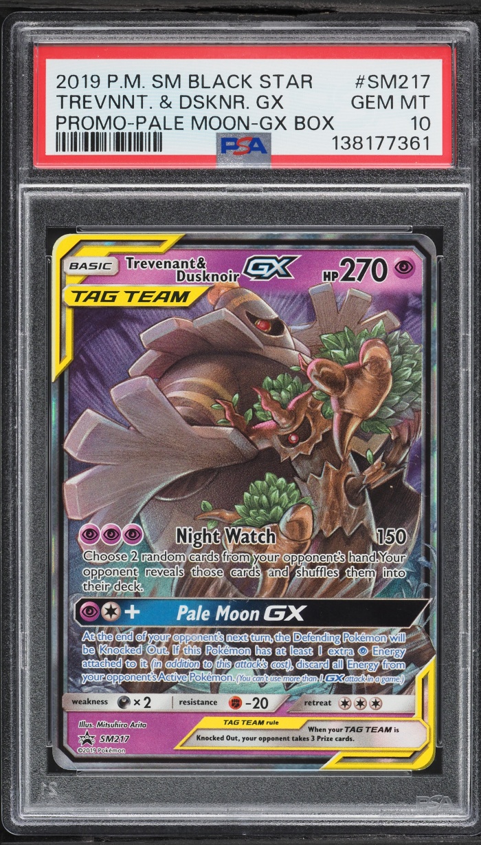 2019 Pokemon Sun & Moon Promo Trevenant & Dusknoir GX #SM217 PSA 10 GEM MINT