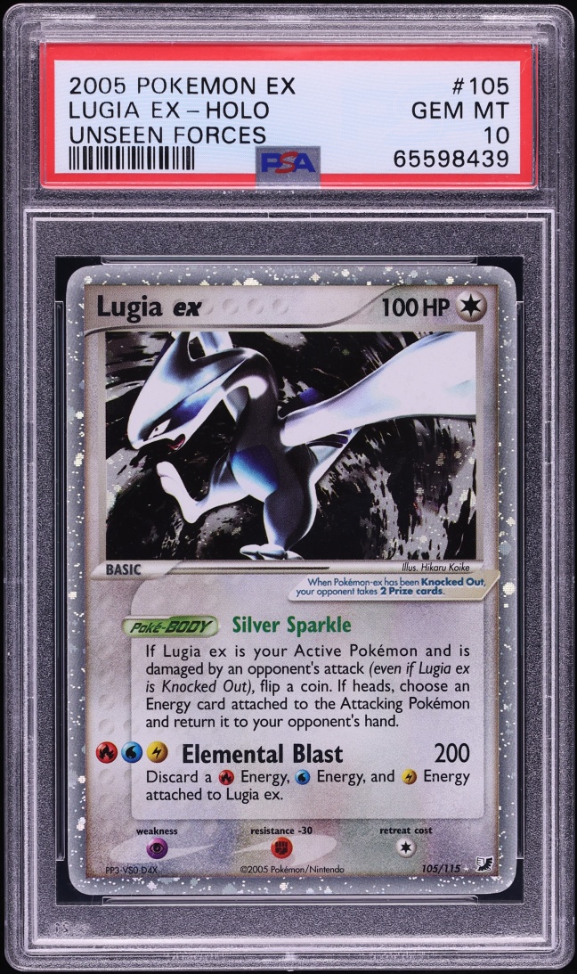2005 Pokemon EX Unseen Forces Holo Lugia Ex #105 PSA 10 GEM MINT