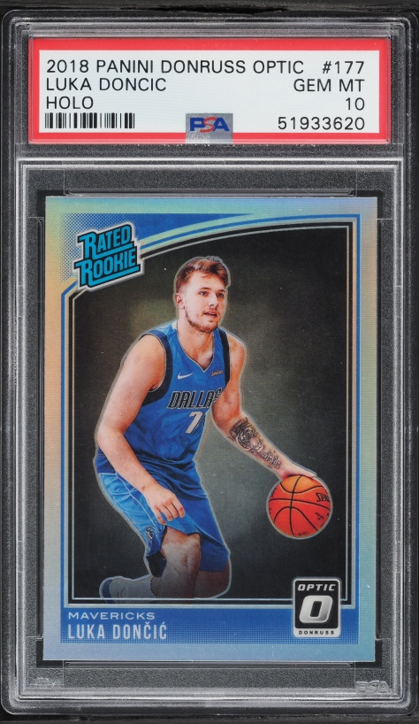 2018 Panini Prizm Fast Break Blue Prizms Luka Doncic ROOKIE RC