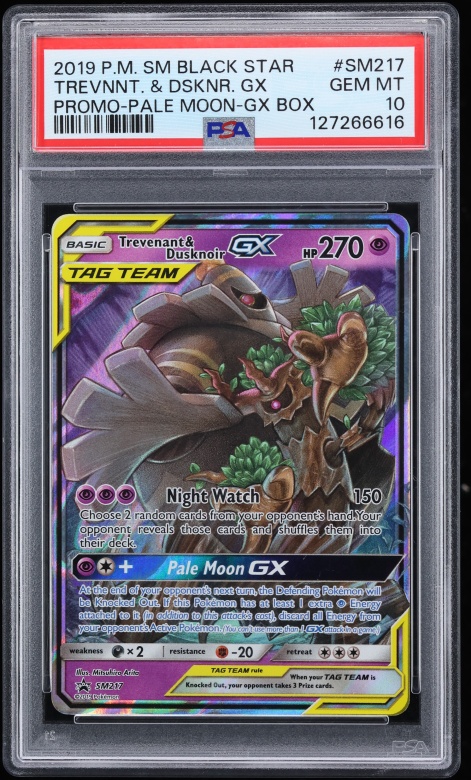 2019 Pokemon Sun & Moon Promo Trevenant & Dusknoir GX #SM217 PSA 10 GEM MINT