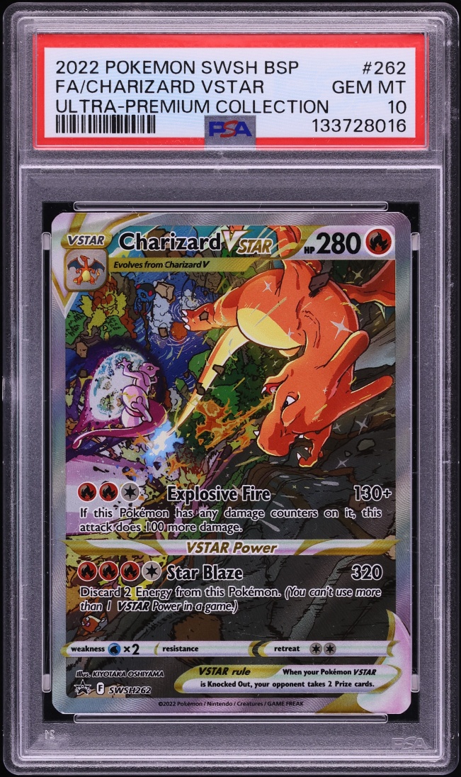 2022 Pokemon Sword & Shield Promo Ultra Premium Alt Art Charizard VSTAR #SWSH262 PSA 10 GEM