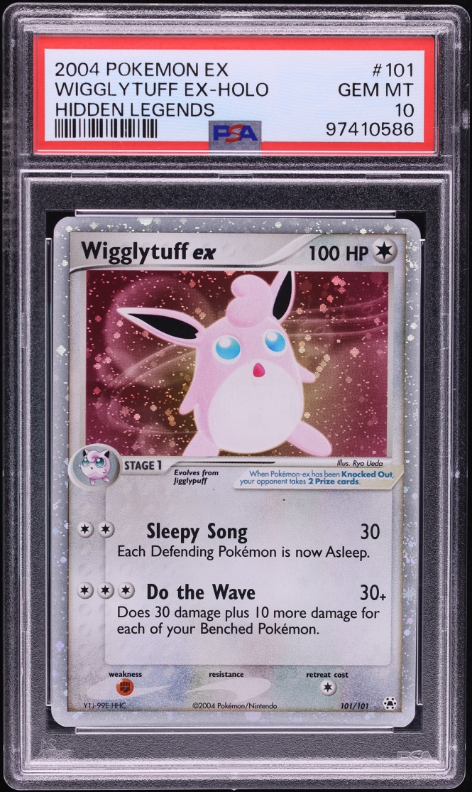2004 Pokemon EX Hidden Legends Holo Wigglytuff Ex #101 PSA 10 GEM MINT
