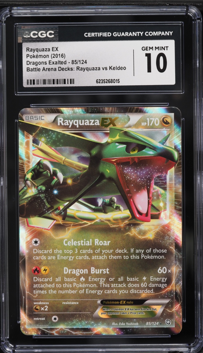 2016 Pokemon Black & White Dragons Exalted Battle Arena Decks Holo Rayquaza EX #85 CGC 10 GEM