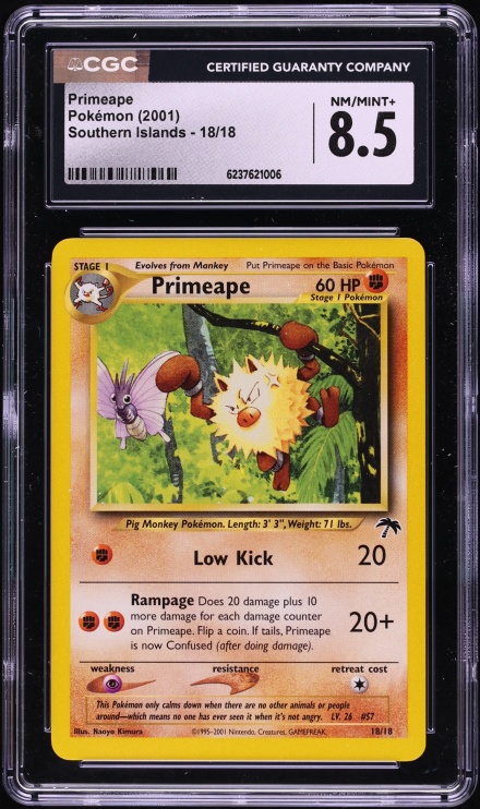 2001 Pokemon Southern Islands Primeape #18 CGC 8.5 NM-MT+