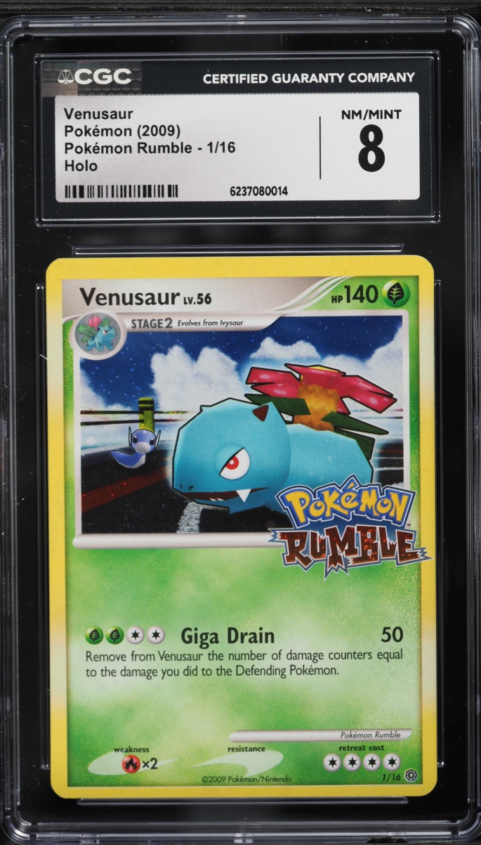 2009 Pokemon Platinum Rumble Holo Venusaur #1 CGC 8 NM-MT