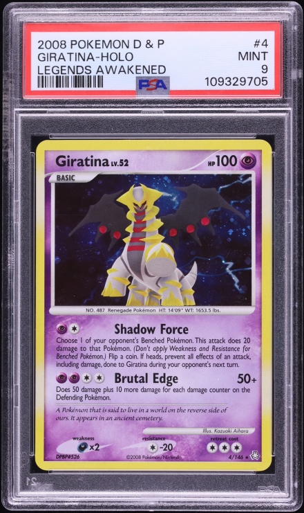 2008 Pokemon Diamond & Pearl Legends Awakened Holo Giratina #4 PSA 9 MINT