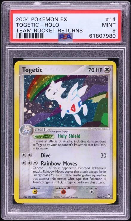 2004 Pokemon EX Team Rocket Returns Holo Togetic #14 PSA 9 MINT
