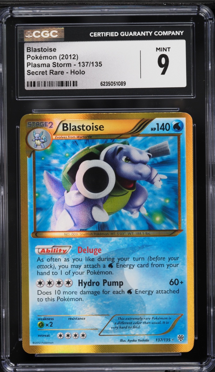 2012 Pokemon XY Plasma Storm SEC Blastoise #137 CGC 9 MINT