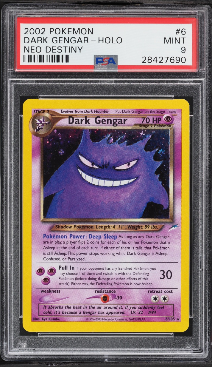 2002 Pokemon Neo Destiny Holo Dark Gengar #6 PSA 9 MINT