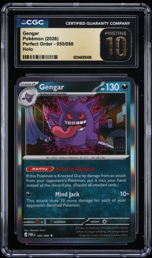 1997 Pokemon Japanese Topsun Blue Back Gengar #94 CGC 10 GEM MINT