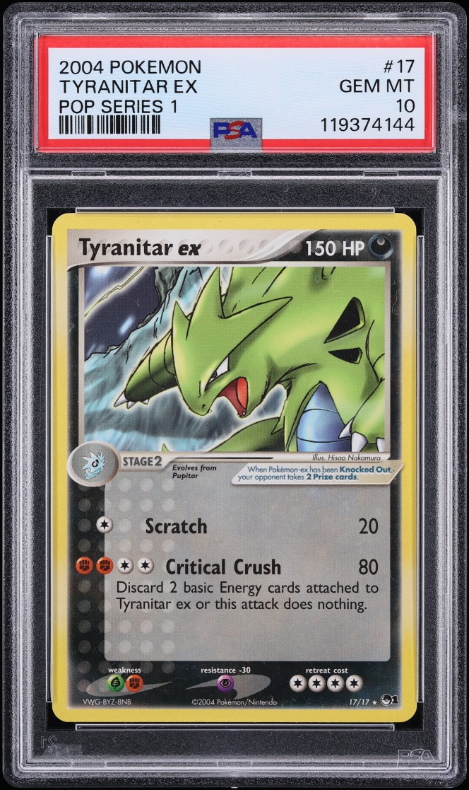 2004 Pokemon POP Series 1 Tyranitar EX #17 PSA 10 GEM MINT